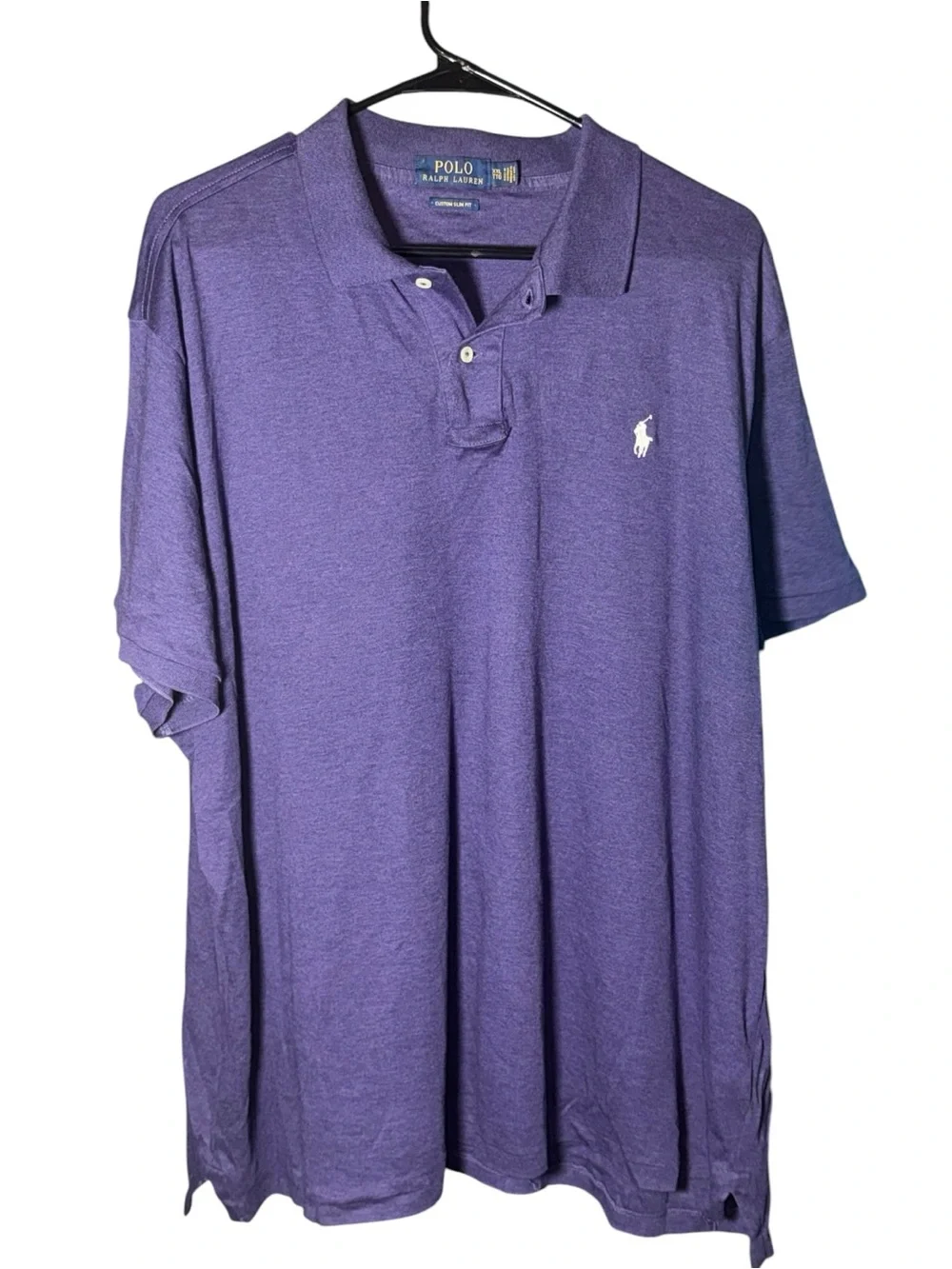 Polo Ralph Lauren Custom Slim Fit Purple Heather Polo Shirt XXL